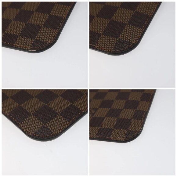 LOUIS VUITTON Damier Ebene Neverfull MM Pouch Accessory Pouch LV Auth 116283 - Picture 14 of 16